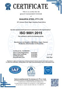 SHAURYA STEEL PTY LTD 9001 YR 2026